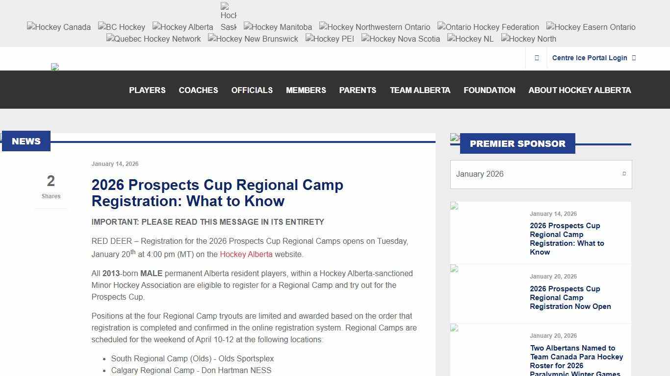 2026 Prospects Cup Regional Camp Registration: What to Know | January 14, 2026