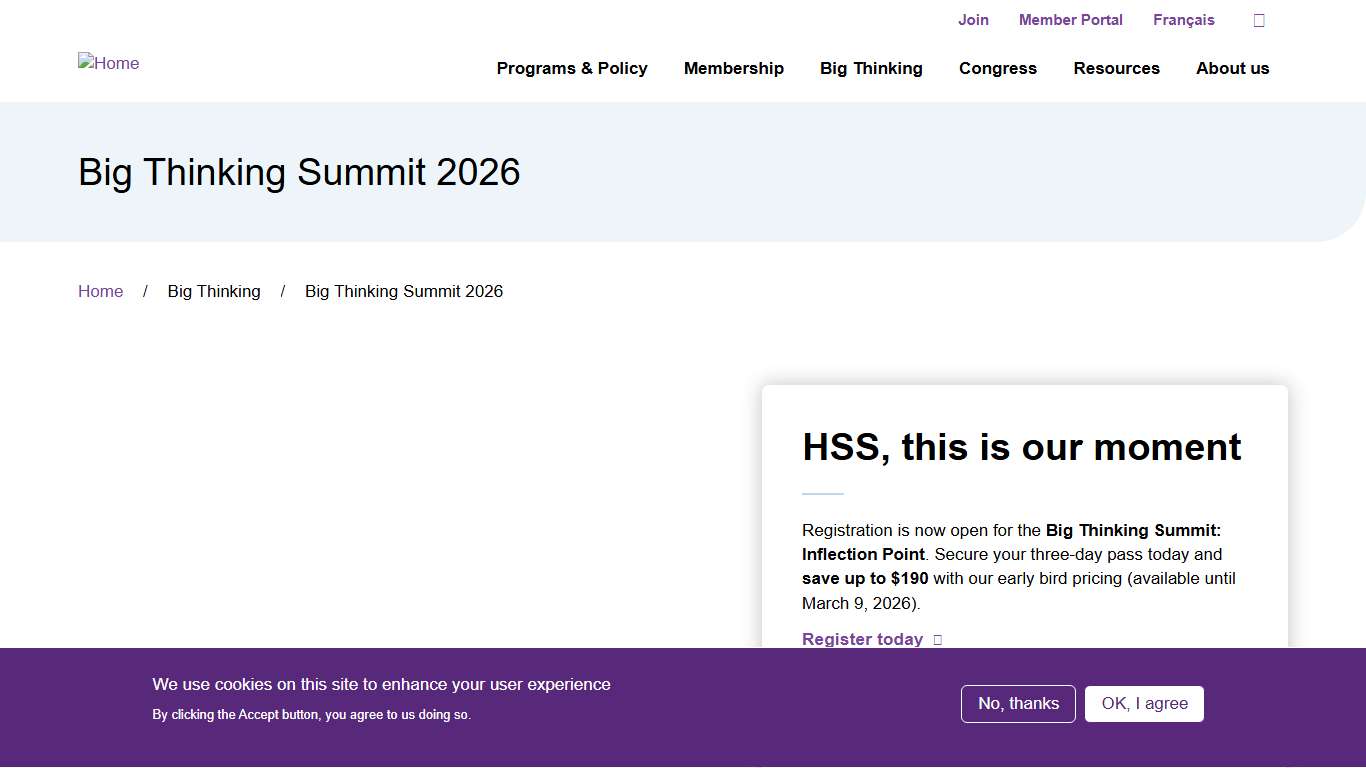 Big Thinking Summit 2026 | FHSS