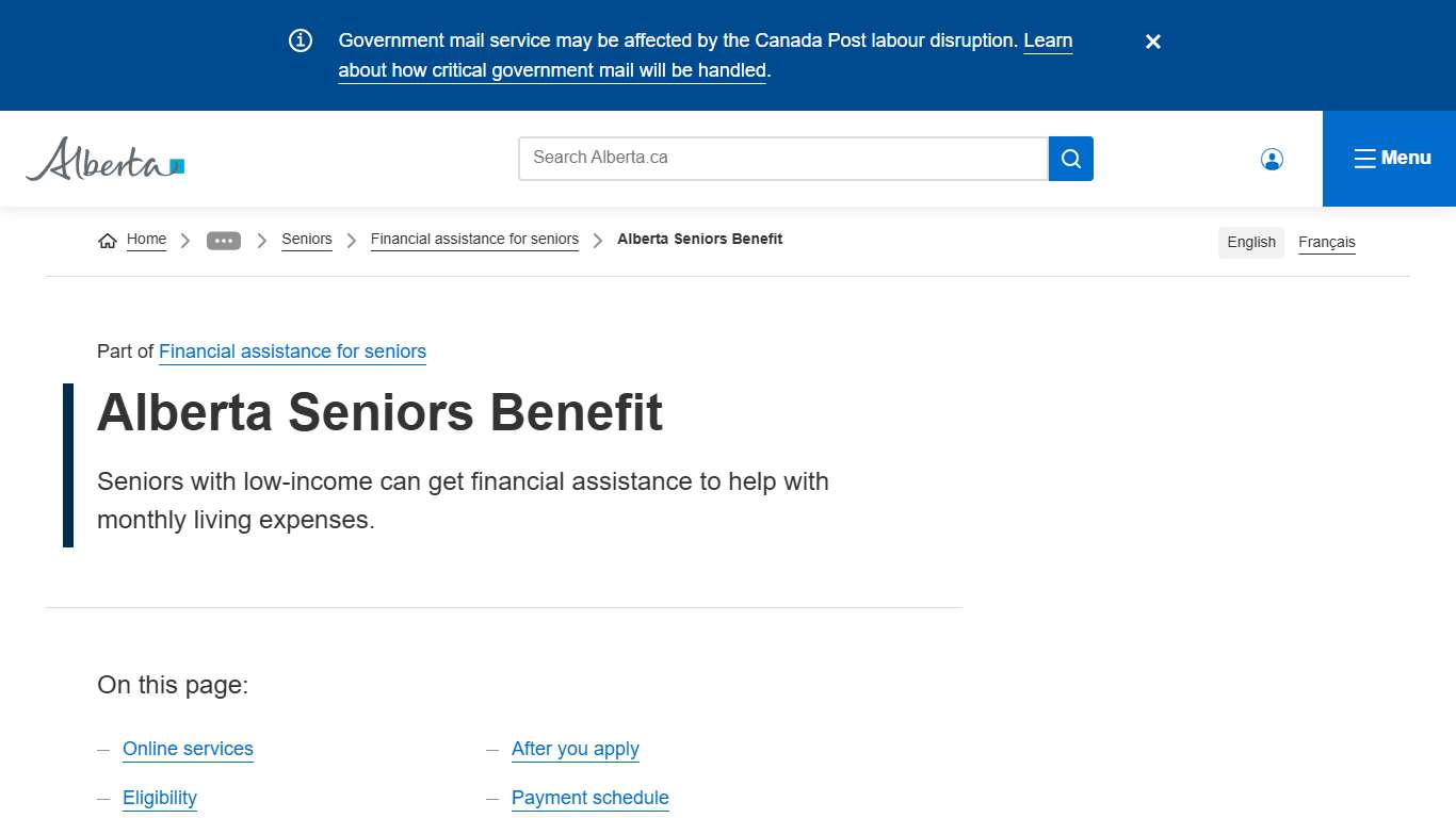 Alberta Seniors Benefit | Alberta.ca