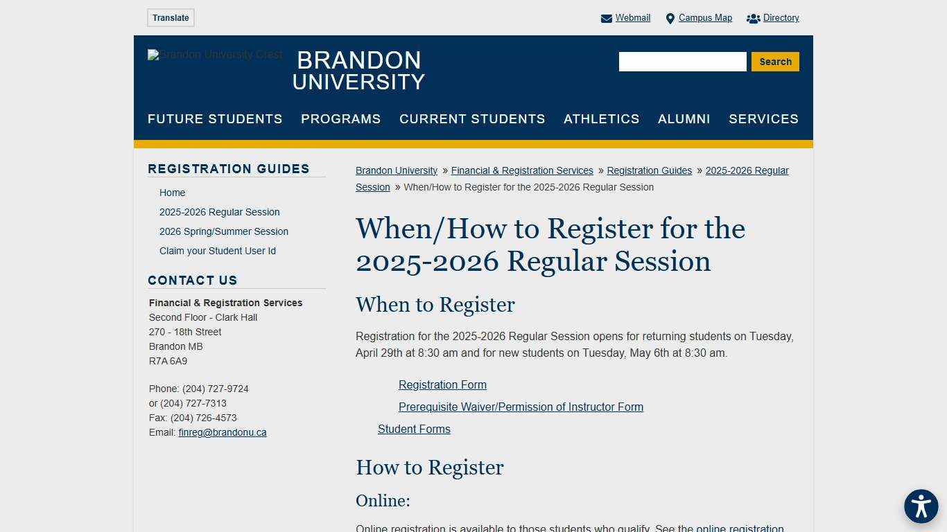 When/How to Register for the 2025-2026 Regular Session | Registration Guides
